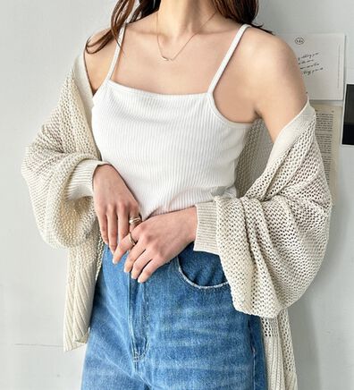 GeeRA（ジーラ）の「カップ付リブスクエアキャミソール（タンクトップ・キャミソール）」