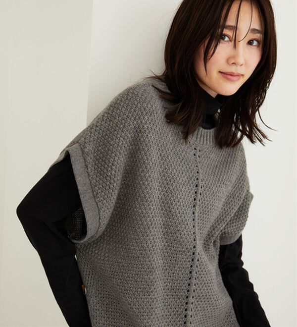 BELLUNA（ベルーナ）の「素肌想いの綿１００％シアープルオーバー（カットソー）」｜詳細画像