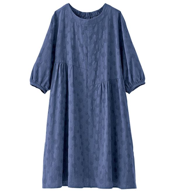 BELLUNA（ベルーナ）の「ナチュラルにお出かけ♪ドット柄チュニックワンピース（チュニックワンピース）」｜詳細画像