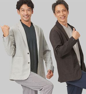 「【おじフェス着用】ランダムサッカーサマージャケット（メンズルームウェア）」｜詳細画像