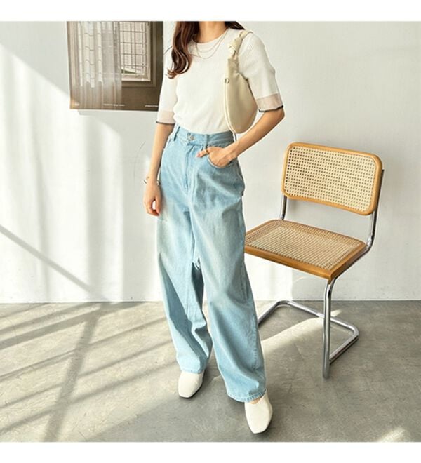 GeeRA（ジーラ）の「『ドラマ着用商品』 袖口シアーリブニット（ニット・セーター）」｜詳細画像