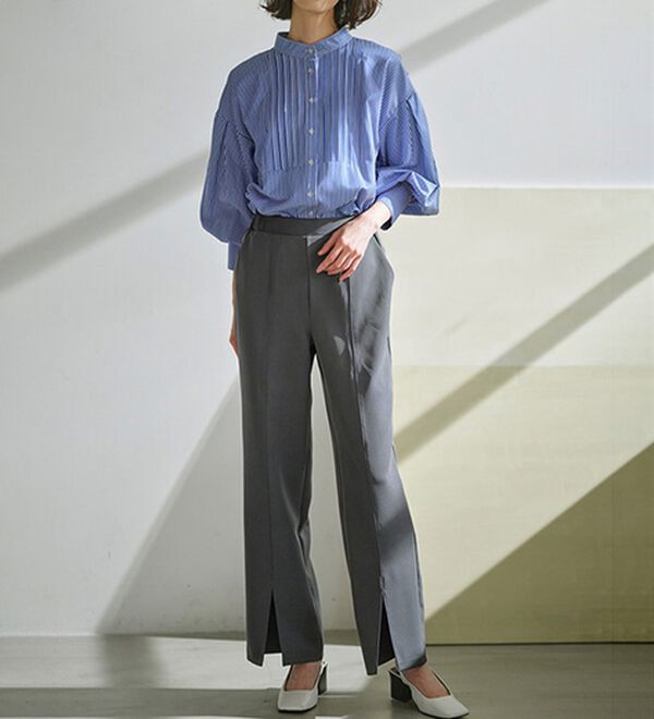 RANAN（ラナン）の「機能付センタースリットフレアーパンツ（フルレングスパンツ）」｜詳細画像