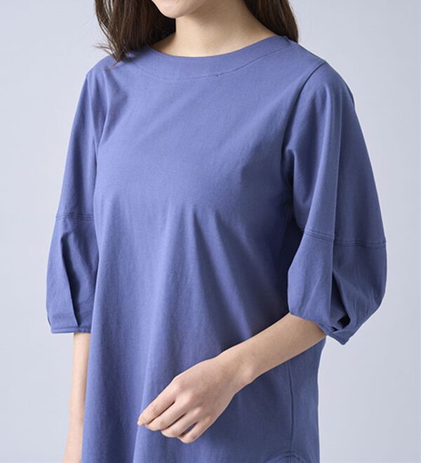 BELLUNA（ベルーナ）の「強撚綿１００％袖デザインプルオーバー（カットソー）」｜詳細画像