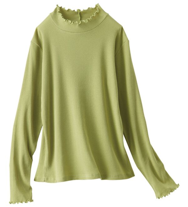 BELLUNA（ベルーナ）の「《ＨｕｇＲｅａｍコットン》メロウリブプルオーバー（カットソー）」｜ライム