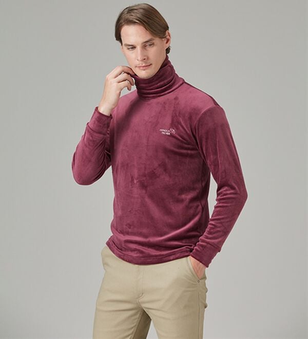 「【３色組】＜アーノルド　パーマー＞上品仕様の暖か両面起毛タートルネック（メンズカットソー）」｜詳細画像