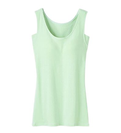 LAVIENNE（ラヴィエンヌ）の「【吸汗速乾】＜さらりラボ＞カップ付タンクトップインナー（ブラトップ・カップ付きインナー）」