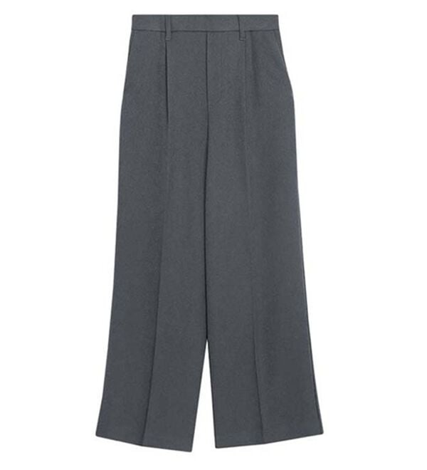 Pierrot（ピエロ）の「大人シルエットウールライクタックワイドパンツ（ワイドパンツ・ガウチョ）」｜詳細画像