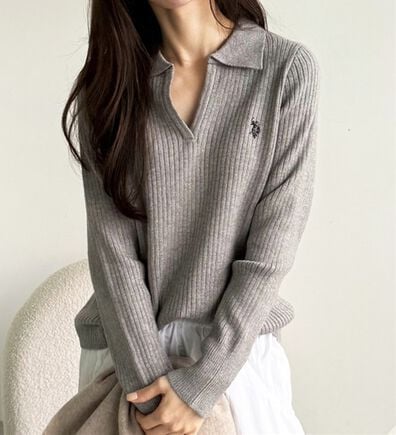 GeeRA（ジーラ）の「【U.S. POLO ASSN.】ポロ衿リブニット（ニット・セーター）」