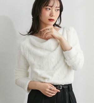 RANAN（ラナン）の「ドレープオフショルフェザープルオーバー（カットソー）」｜詳細画像
