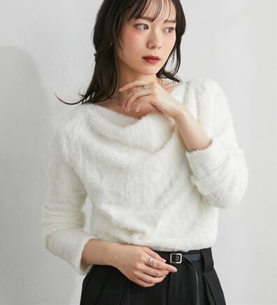 RANAN（ラナン）の「ドレープオフショルフェザープルオーバー（カットソー）」
