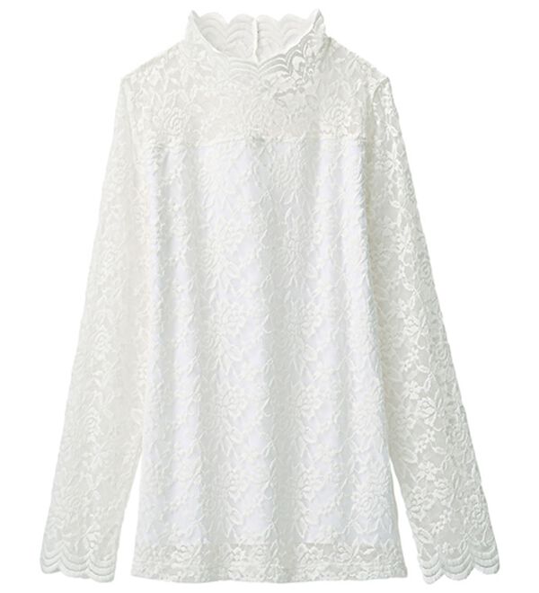 LAVIENNE（ラヴィエンヌ）の「【２色組】重ね着を楽しむ総レースインナー（肌着・インナーウェア）」｜詳細画像