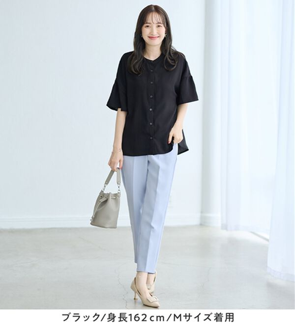 alotta（アロッタ）の「バンドカラーフレアー袖ブラウス（ブラウス）」｜詳細画像