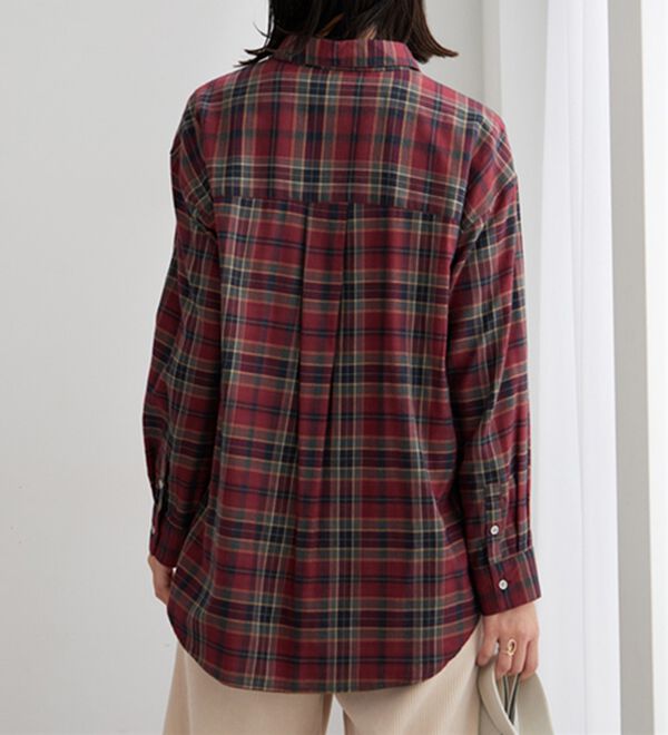 BELLUNA（ベルーナ）の「ゆったり快適チェック柄シャツチュニック（チュニック）」｜詳細画像