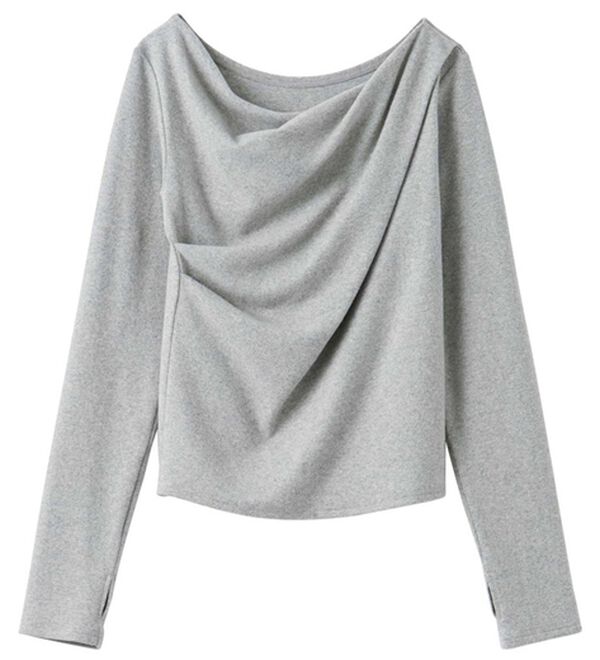 GeeRA（ジーラ）の「ドレープデザインカットソー（カットソー）」｜詳細画像