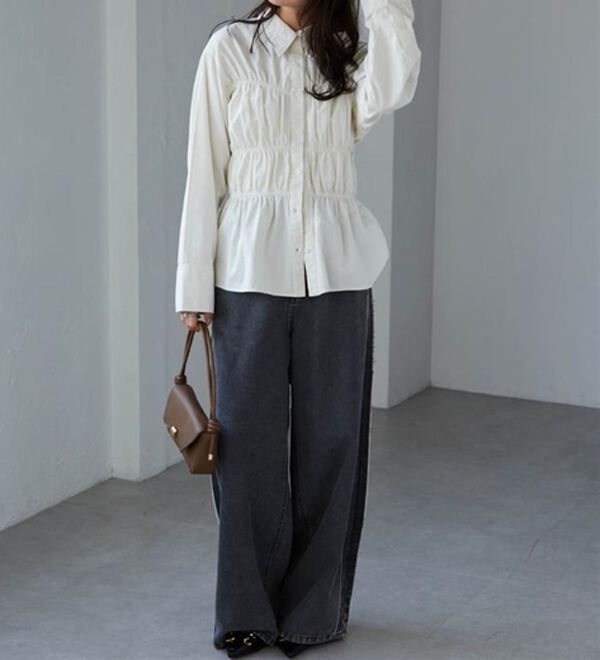 RANAN（ラナン）の「ライトデニムシャーリングデザインシャツブルー（シャツ）」｜詳細画像