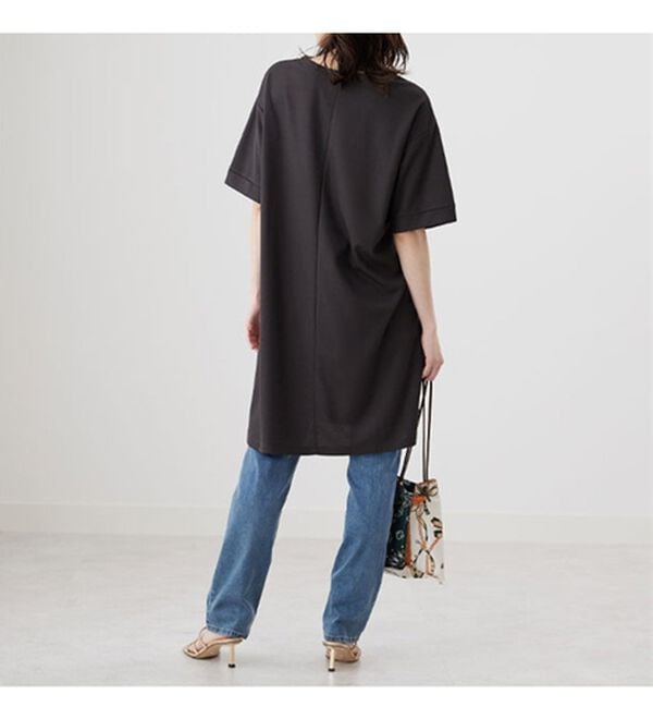 BELLUNA（ベルーナ）の「かのこ素材裾ラウンドチュニックワンピース（チュニックワンピース）」｜詳細画像