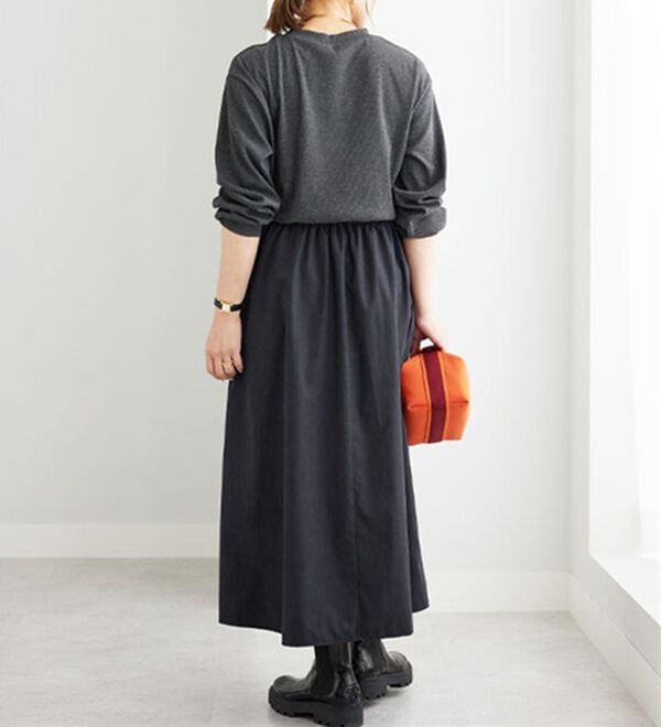 BELLUNA（ベルーナ）の「ドッキングデザインロングワンピース（ドッキングワンピース）」｜詳細画像