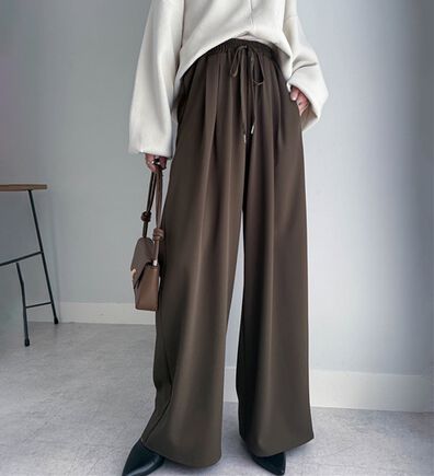 RANAN（ラナン）の「ひんやり！とろみ2タック体型カバーパンツ（フルレングスパンツ）」