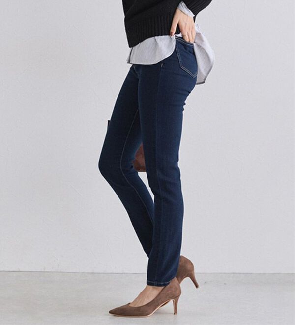 Pierrot（ピエロ）の「【ＸＳ～４Ｌ】ストレッチスキニーデニムパンツ（フルレングスパンツ）」｜詳細画像