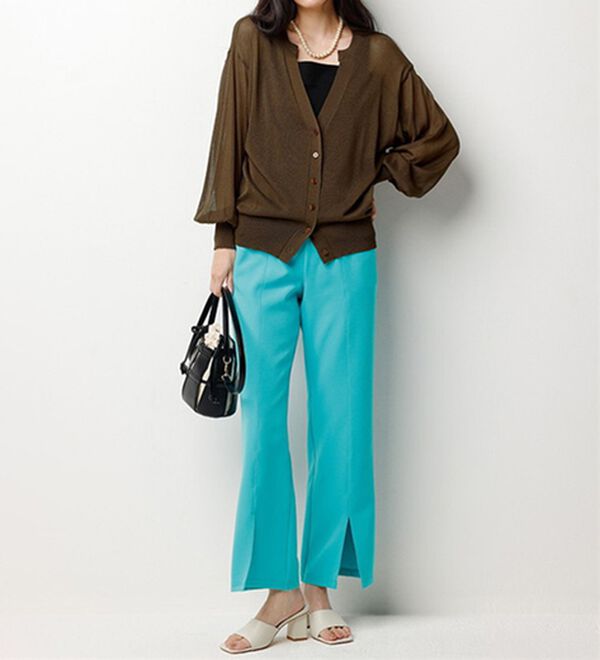 RANAN（ラナン）の「機能付センタースリットフレアーパンツ（フルレングスパンツ）」｜詳細画像