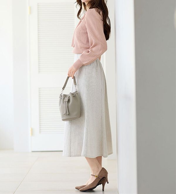 alotta（アロッタ）の「カシミヤタッチボウタイリブニット（ニット・セーター）」｜詳細画像