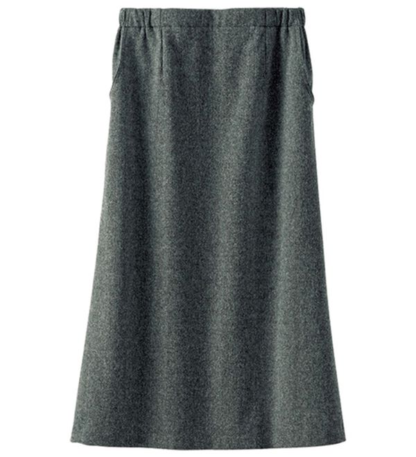 BELLUNA（ベルーナ）の「【尾州】日本製ウール混スカート（フルレングスパンツ）」｜詳細画像