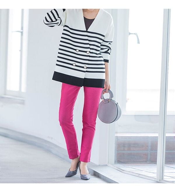 RANAN（ラナン）の「レトロボタンボーダーニットカーディガン（ニットカーディガン）」｜詳細画像