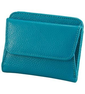 「牛革コンパクト財布（財布・パスケース）」｜ターコイズ