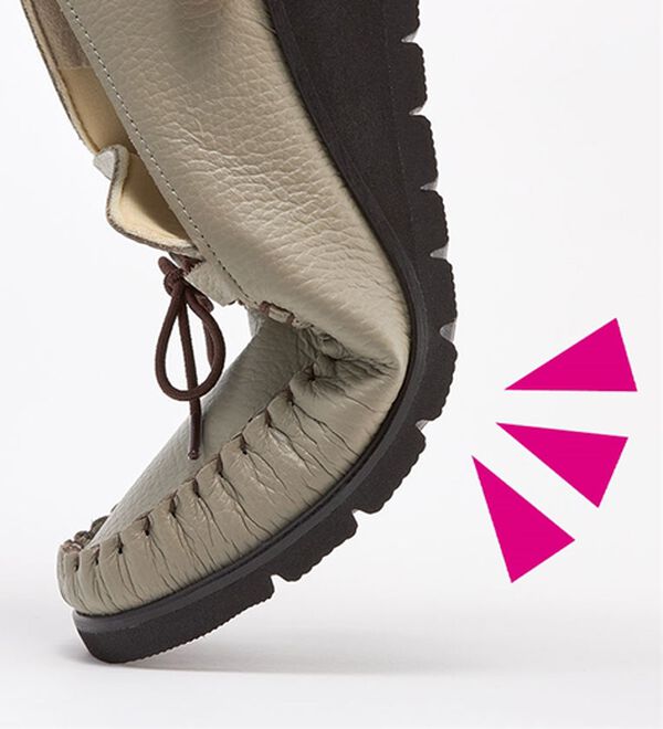 ルフラン（ルフラン）の「＜ラシーナコンフォート＞リボン付４Ｅ手縫いモカシン（フラットシューズ）」｜詳細画像