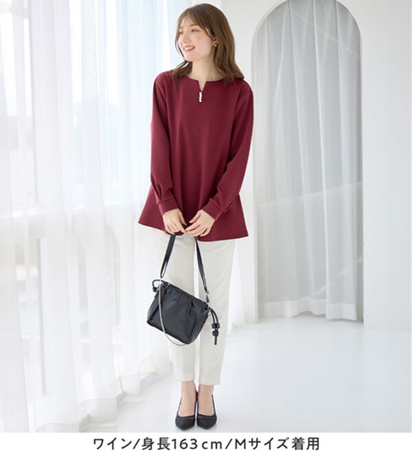 alotta（アロッタ）の「【イージーケア】裏起毛フワぽかエンボスチュニック（チュニック）」｜詳細画像