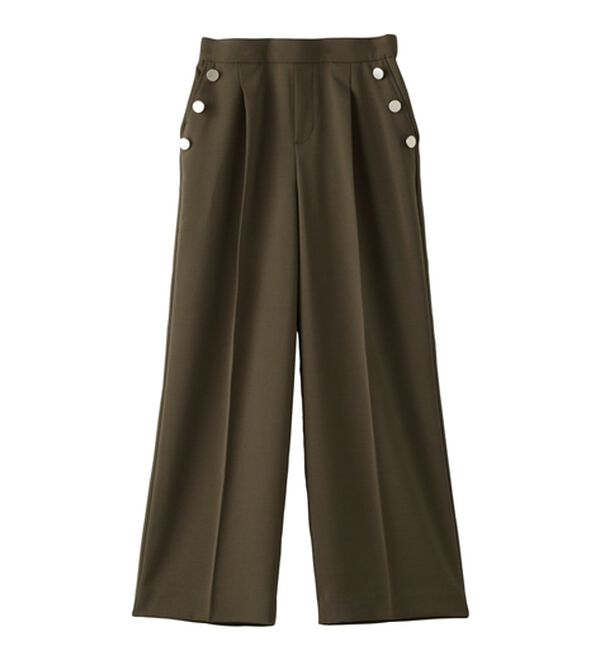 BELLUNA（ベルーナ）の「メランジストレッチ素材ワイドパンツ（ワイドパンツ・ガウチョ）」｜詳細画像