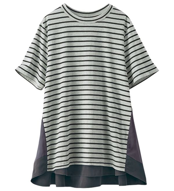 BELLUNA（ベルーナ）の「バックデザイン異素材切替プルオーバー（カットソー）」｜詳細画像