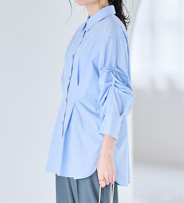 RANAN（ラナン）の「ウエストタック袖リボンシャツ（シャツ）」｜詳細画像