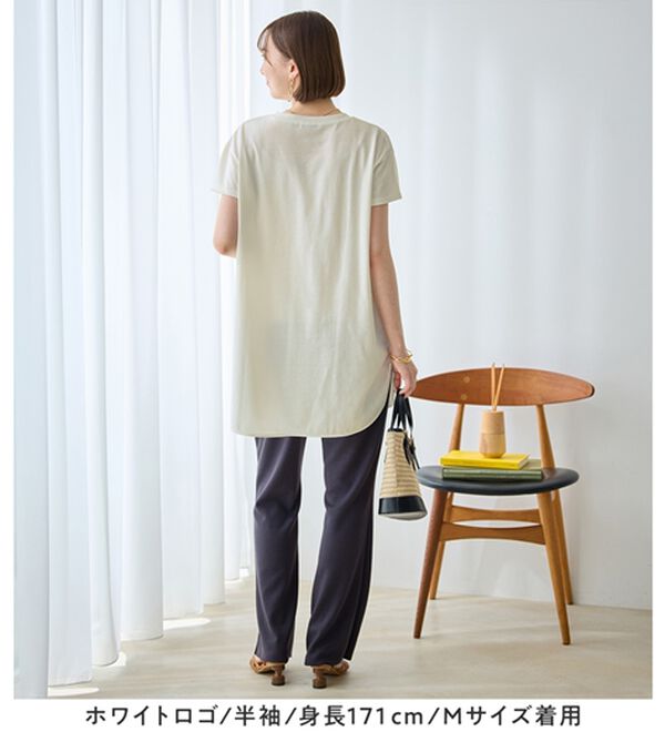 Viola e Viola（ヴィオラ エ ヴィオラ）の「＜選べる袖丈＞さらり綿混チュニックＴシャツ（チュニック）」｜詳細画像
