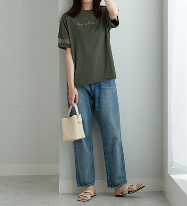 BELLUNA（ベルーナ）の「【接触冷感】ヒンヤリ冷感！箔プリントロゴプルオーバー（カットソー）」｜詳細画像