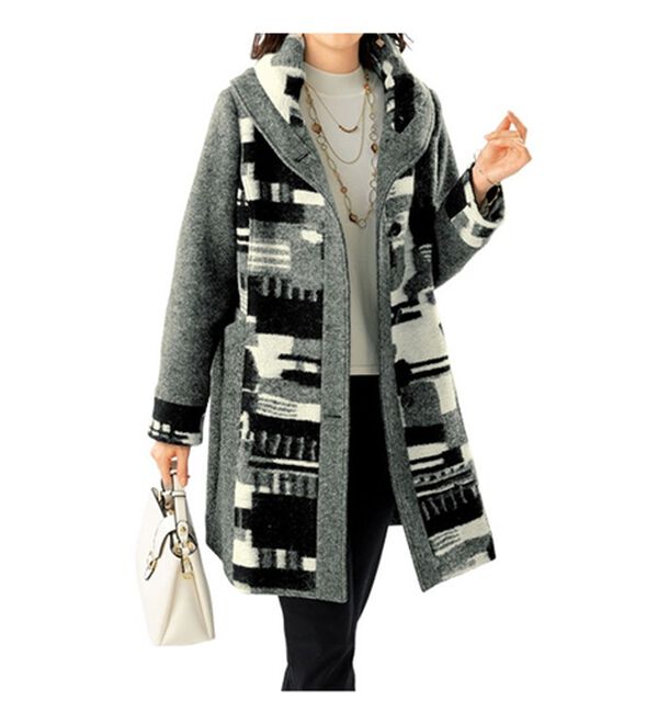 ルフラン（ルフラン）の「イタリア糸使いデザインコート（ロングコート）」｜詳細画像