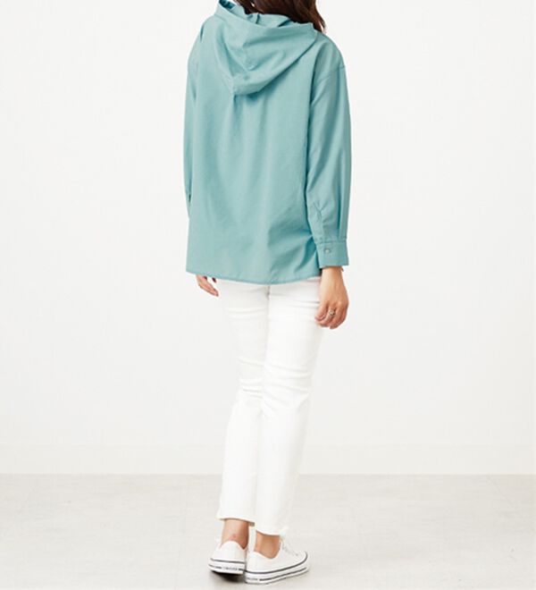 BELLUNA（ベルーナ）の「シアー素材フードデザインシャツ（シャツ）」｜詳細画像