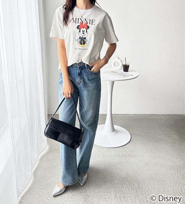 GeeRA（ジーラ）の「【Disney/ディズニー】別注/Mickey Mouse＆Minnie Mouse/ヴィンテージプリントTシャツ（カットソー）」｜詳細画像