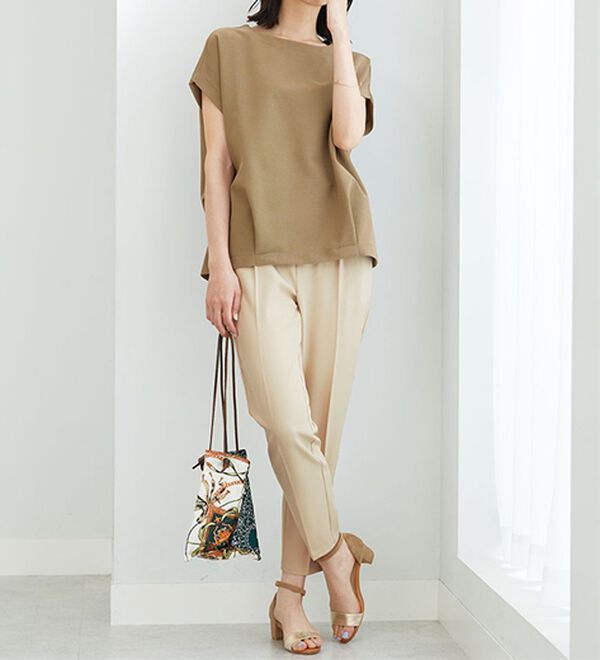 BELLUNA（ベルーナ）の「サラサラ美脚テーパードパンツ（テーパードパンツ）」｜詳細画像