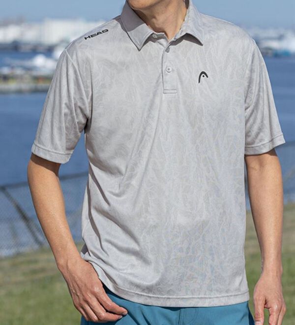 「＜ヘッド＞総柄ジャカードポロシャツ（メンズポロシャツ）」｜詳細画像