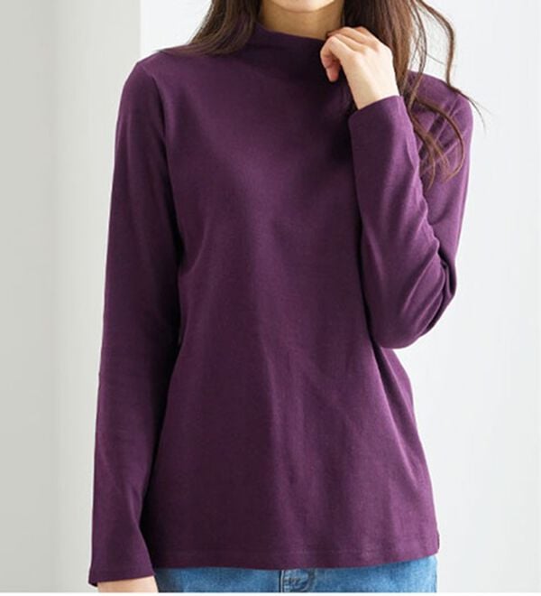 BELLUNA（ベルーナ）の「吸湿発熱ハイネックプルオーバー（カットソー）」｜詳細画像