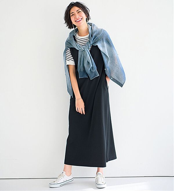 BELLUNA（ベルーナ）の「柔らかシアーデニム素材シャツチュニック（チュニック）」｜詳細画像