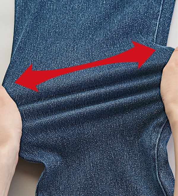 BELLUNA（ベルーナ）の「まるでデニム！ストレッチニットデニム（フルレングスパンツ）」｜詳細画像