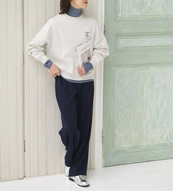 BELLUNA（ベルーナ）の「ハピネスコットン１００％&times;吸湿発熱リブタートルニット＜＆ｃｏｃｏｃｈｉ＞（ニット・セーター）」｜詳細画像