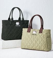 BELLUNA（ベルーナ）の「＜ハローキティ＞Ａ４が入る！軽～い仕切りたくさん手提げバッグ（ハンドバッグ）」