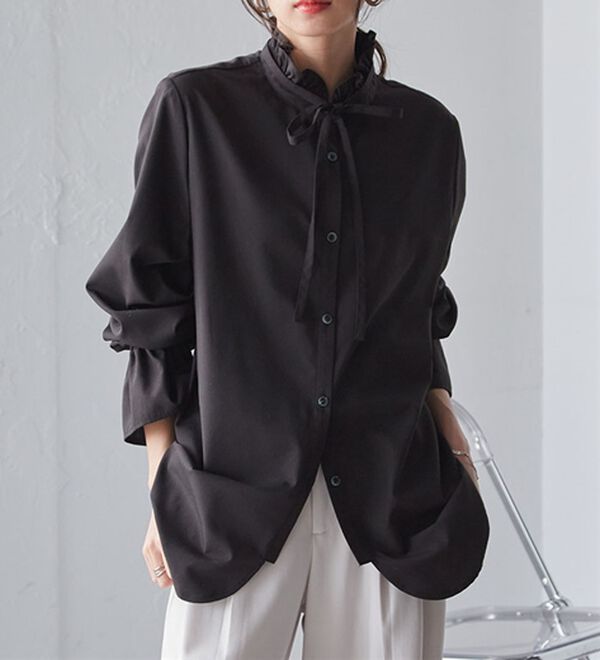 プチフリルリボン付きブラウス - ベルーナ【公式】