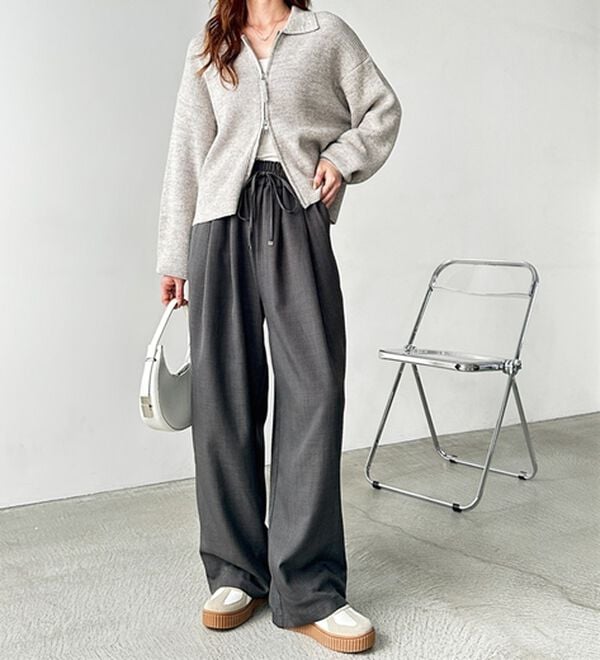 GeeRA（ジーラ）の「【体型カバー】上品なのにラクちんワイドパンツ（フルレングスパンツ）」｜詳細画像