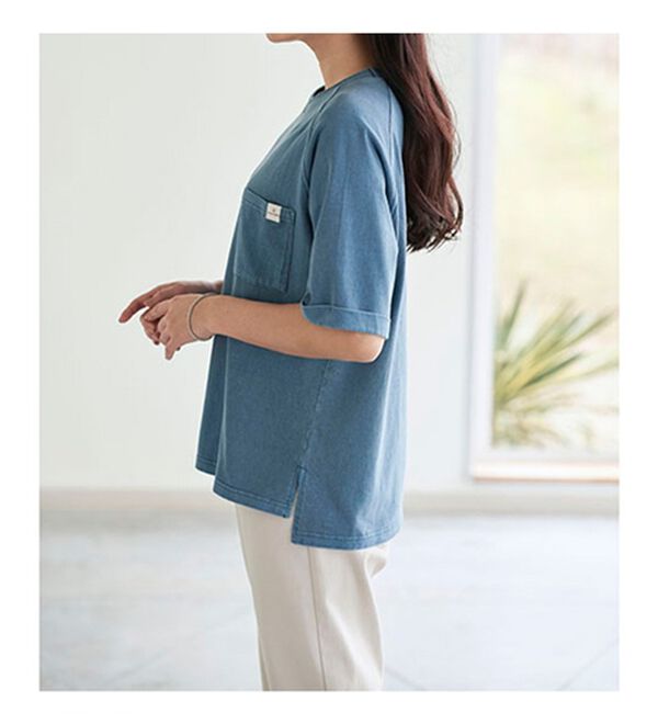 BELLUNA（ベルーナ）の「ビンテージ風コットン１００％ポケットＴシャツ（Tシャツ）」｜詳細画像