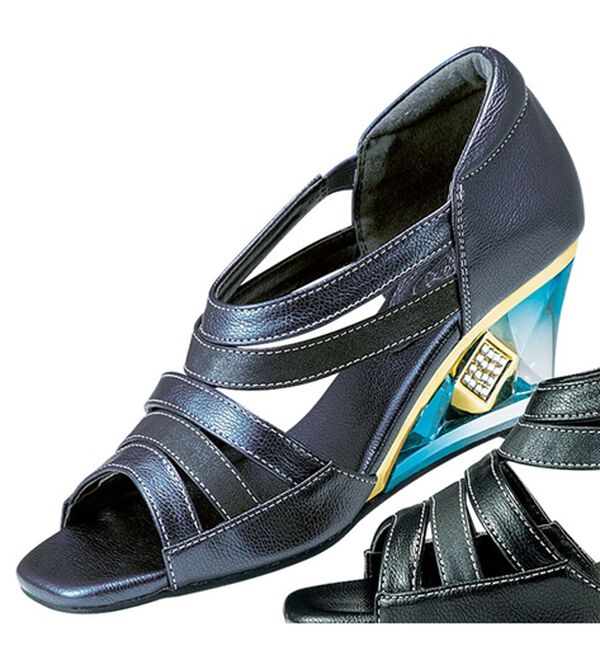 BELLUNA（ベルーナ）の「ジュエルヒールエレガントラインサンダル（パンプス）」｜ブルー