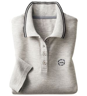 ルフラン（ルフラン）の「嬉しさ満載！かのこ長袖ポロシャツ（ポロシャツ）」｜グレー